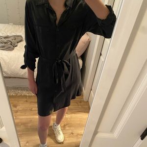 Charcoal button down dress